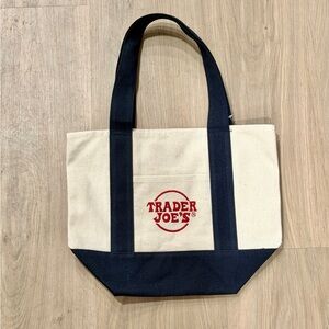 Trader Joe's Canvas Mini Tote Bag - Blue